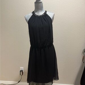 White House Black Market Black Halter Mini Dress